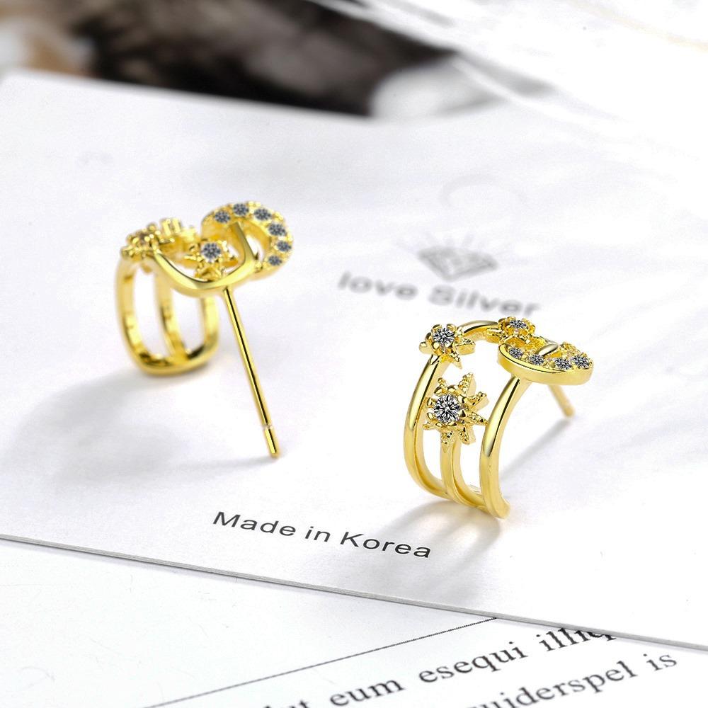 Полукруглые модные маленькие свежие звезды и луна простые серьги ювелирные изделия Женская мода элегантные вечерние серьги подарки для подруг copper золотой
Полукруглые модные маленькие свежие звезды и луна простые серьги ювелирные изделия Женская мода элегантные вечерние серьги подарки для подруг copper золотой