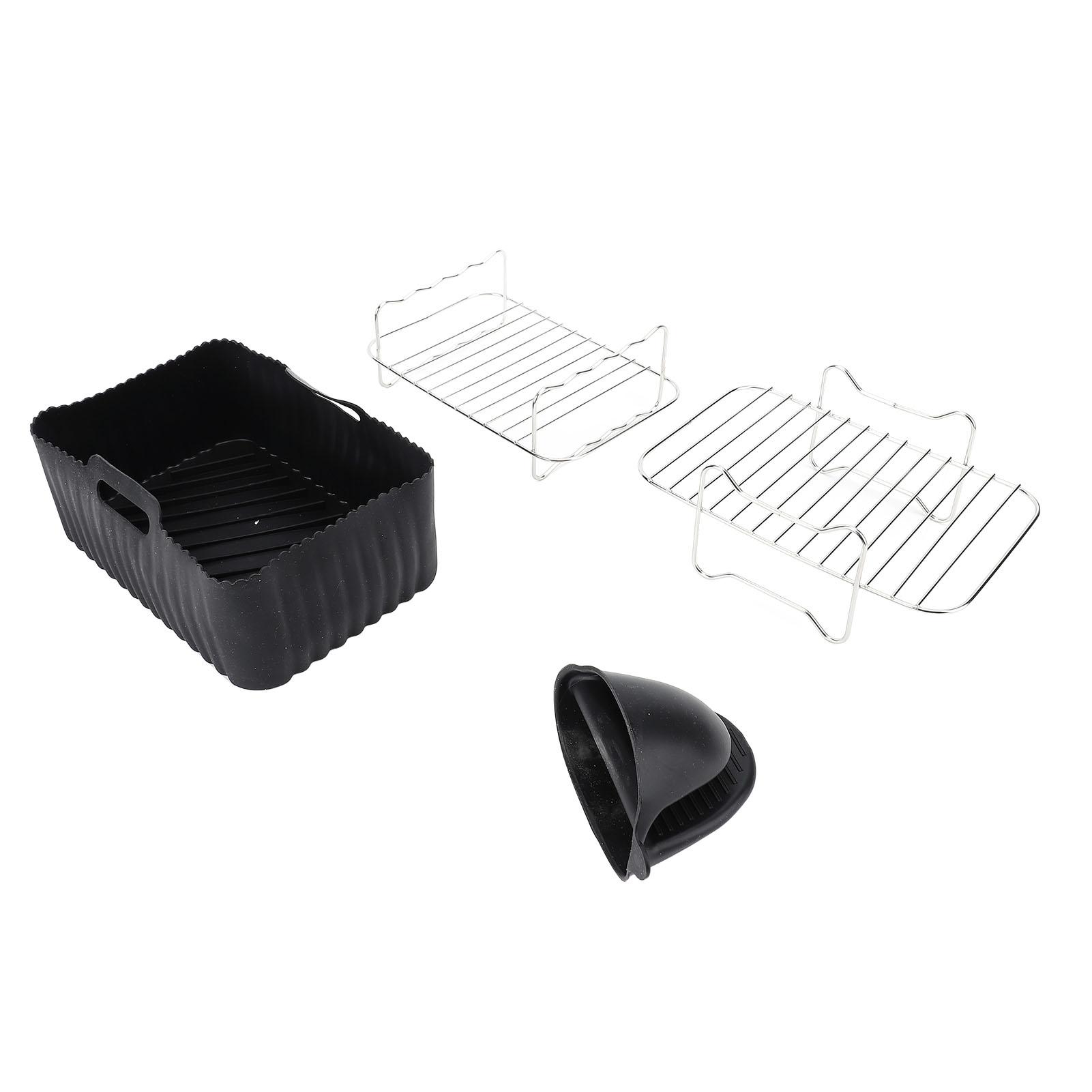 12 Pcs Fryer Accessories Roasting Rack Silicone Basket Brush Tong Skewer Set with Paper Liners
12 Pcs Fryer Accessories Roasting Rack Silicone Basket Brush Tong Skewer Set with Paper Liners