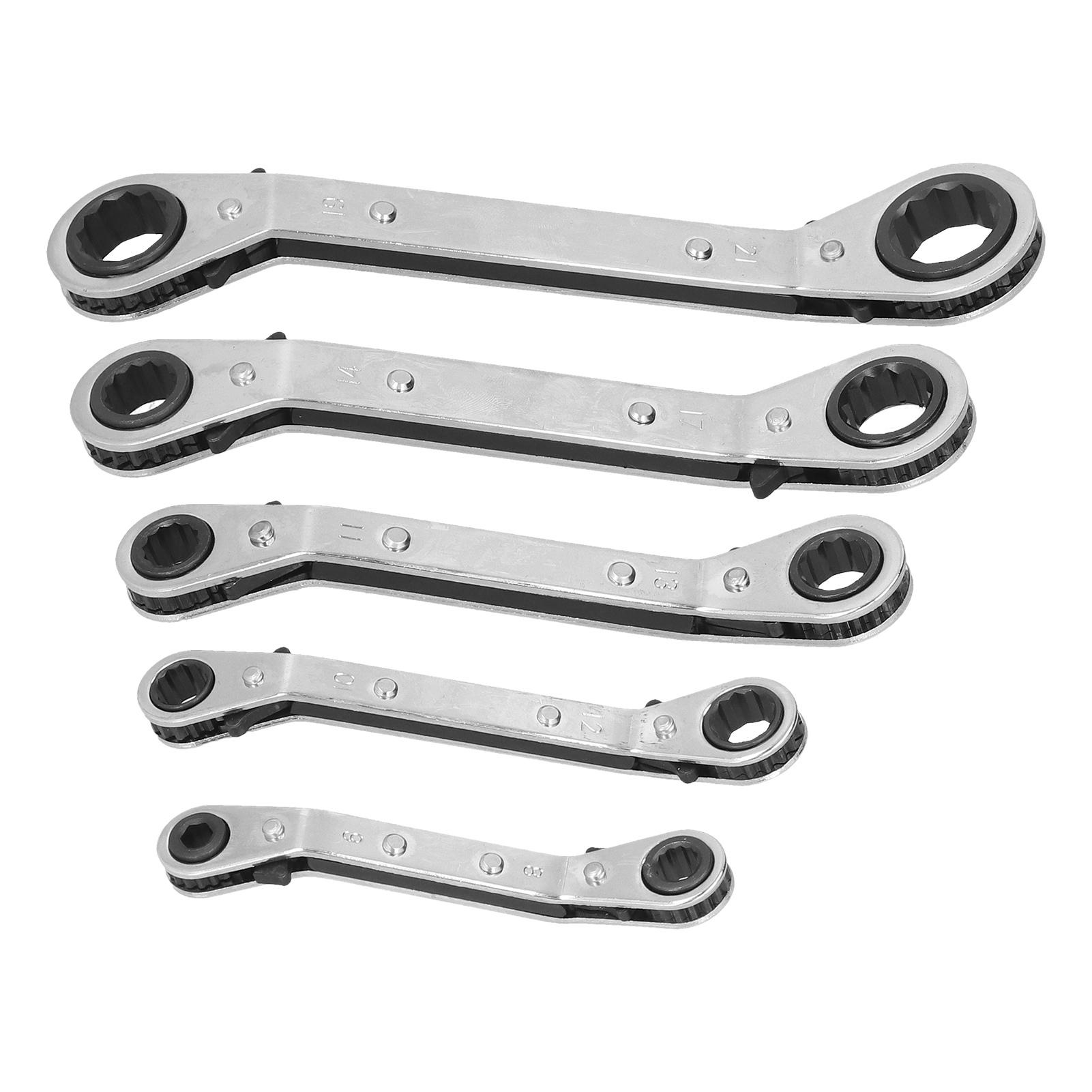 Набор из 5 трещоточных ключей с двойным концом, из хромованадиевой стали, многофункциональный трещоточный гаечный ключ
Набор из 5 трещоточных ключей с двойным концом, из хромованадиевой стали, многофункциональный трещоточный гаечный ключ