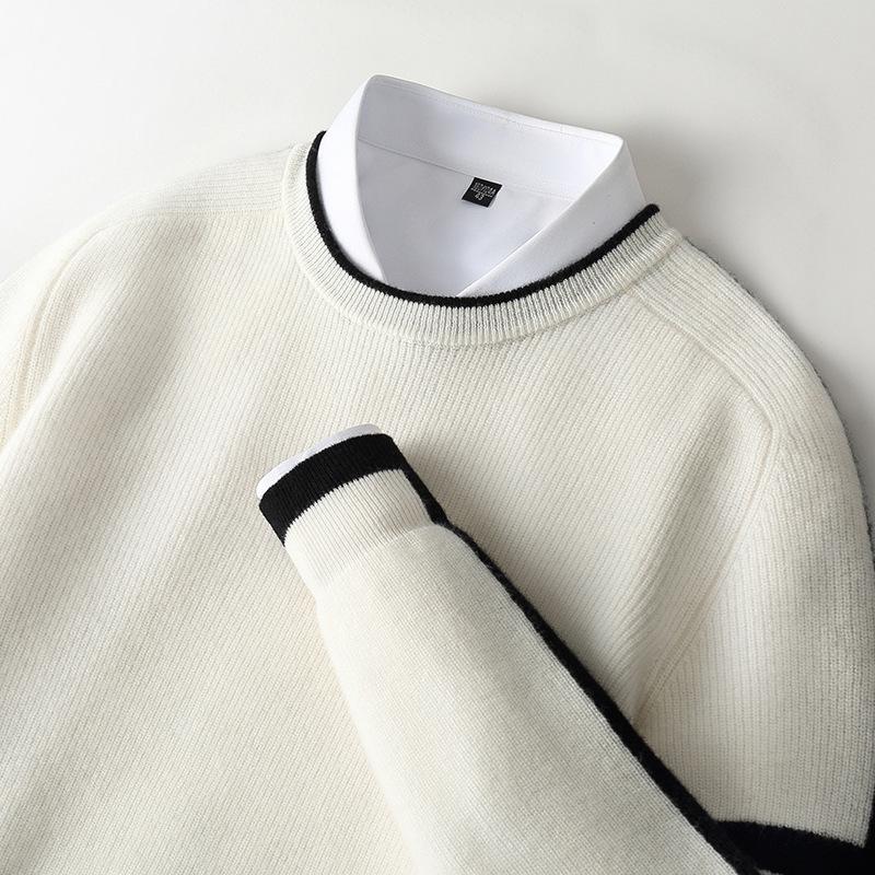 Men s 100% Wool Thick Color Block Round Neck Sweater - Casual Loose Knit Pullover XXXL білий
Men s 100% Wool Thick Color Block Round Neck Sweater - Casual Loose Knit Pullover XXXL білий