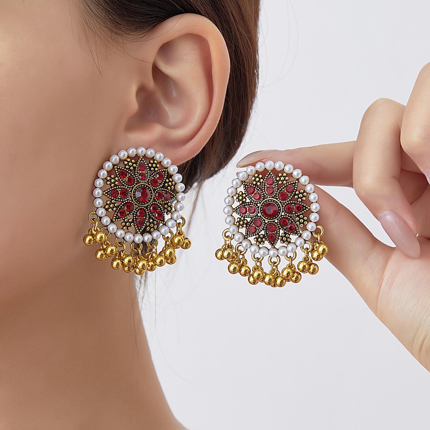 Retro Round Diamond - Studded Tassel Drop Earrings , Tribal Style Boho Earrings for Women червоний
Retro Round Diamond - Studded Tassel Drop Earrings , Tribal Style Boho Earrings for Women червоний