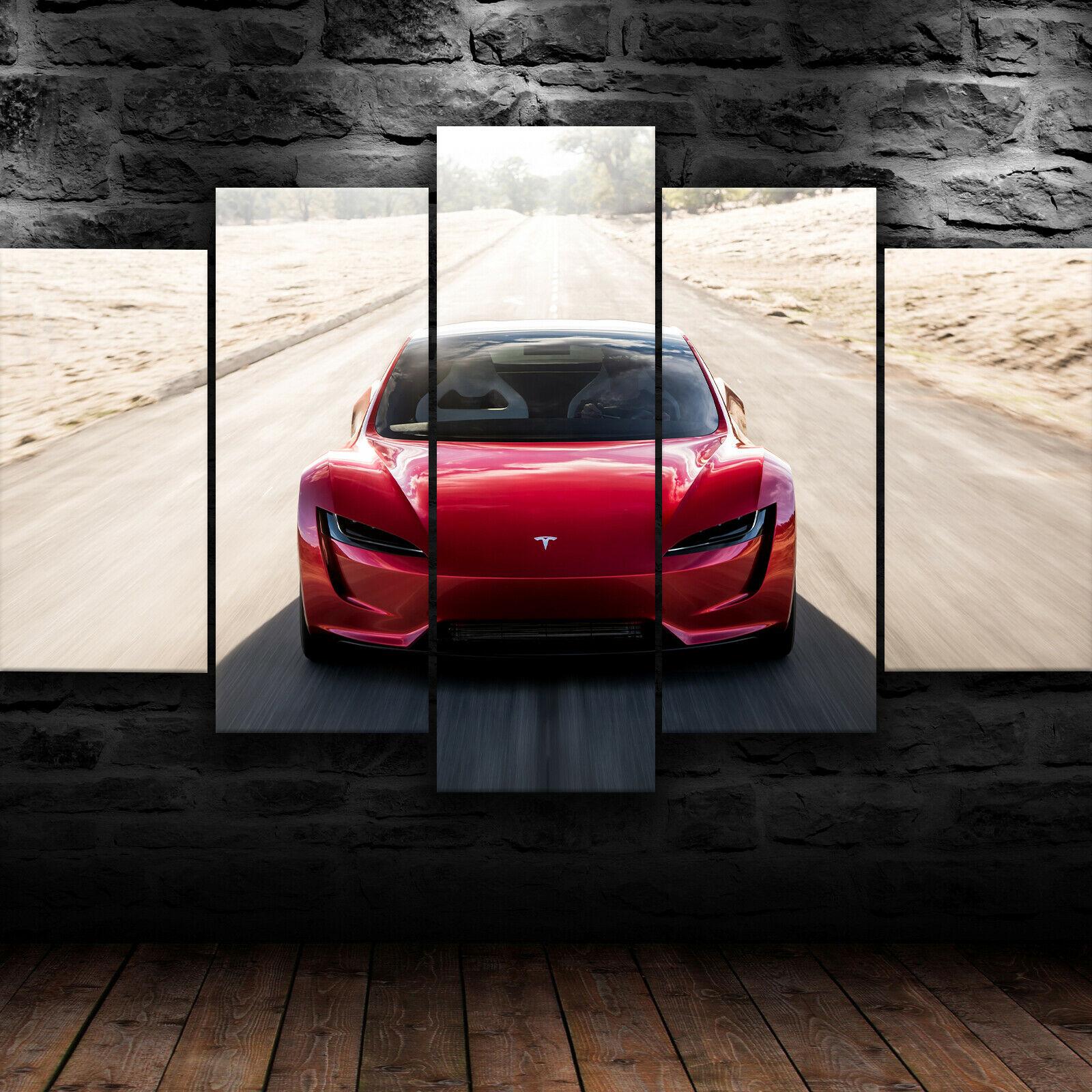 Tesla Roadster Super Car 5 Pieces Wall Art Canvas HD Print Posters Paintings for Living Room Home Decor Pictures Decoration
Tesla Roadster Super Car 5 Pieces Wall Art Canvas HD Print Posters Paintings for Living Room Home Decor Pictures Decoration