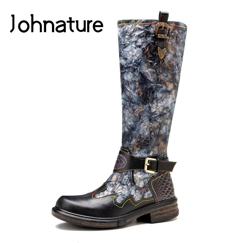 Johnature/высокие сапоги из натуральной кожи, женская обувь, осенне-зимние ботинки с круглым носком на молнии для отдыха, лоскутные ботинки ручной работы на платформе
Johnature/высокие сапоги из натуральной кожи, женская обувь, осенне-зимние ботинки с круглым носком на молнии для отдыха, лоскутные ботинки ручной работы на платформе