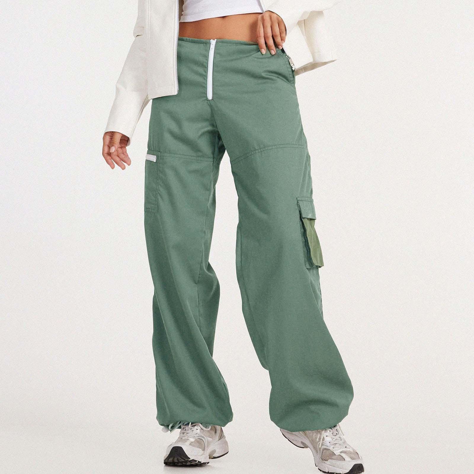 Women s Work Pants With Multiple Pockets Wide Leg Pants Straight Pants High Waist Loose Casual Pants XL зелений
Women s Work Pants With Multiple Pockets Wide Leg Pants Straight Pants High Waist Loose Casual Pants XL зелений