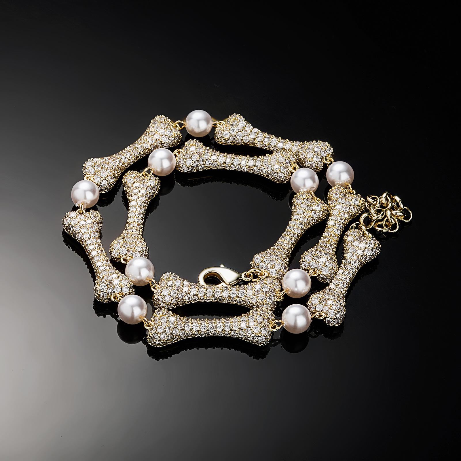 Jin ao Hip-Hop Zircon & Pearl Bracelet, Earrings, and Cuban Chain Necklace Earrings Gold
Jin ao Hip-Hop Zircon & Pearl Bracelet, Earrings, and Cuban Chain Necklace Earrings Gold