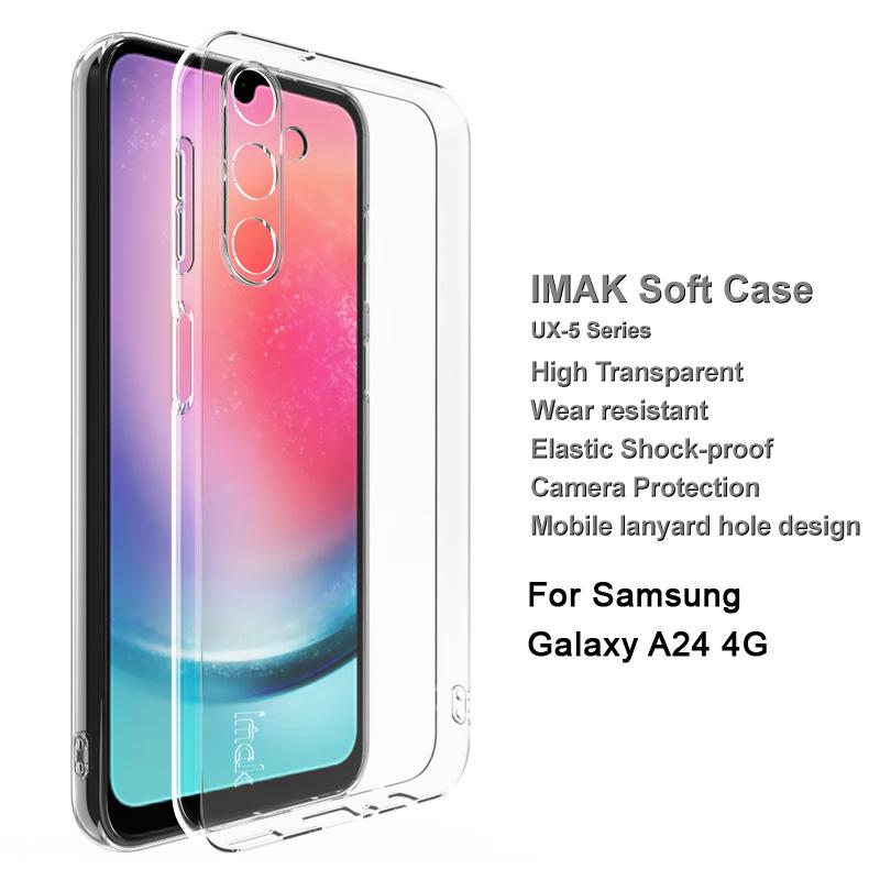 IMAK UX-5 Series TPU Phone Case for Samsung Galaxy A24 4G (162.1 x 77.6 x 8.3mm),Anti-drop Clear Cell Phone Cover Shell A
IMAK UX-5 Series TPU Phone Case for Samsung Galaxy A24 4G (162.1 x 77.6 x 8.3mm),Anti-drop Clear Cell Phone Cover Shell A