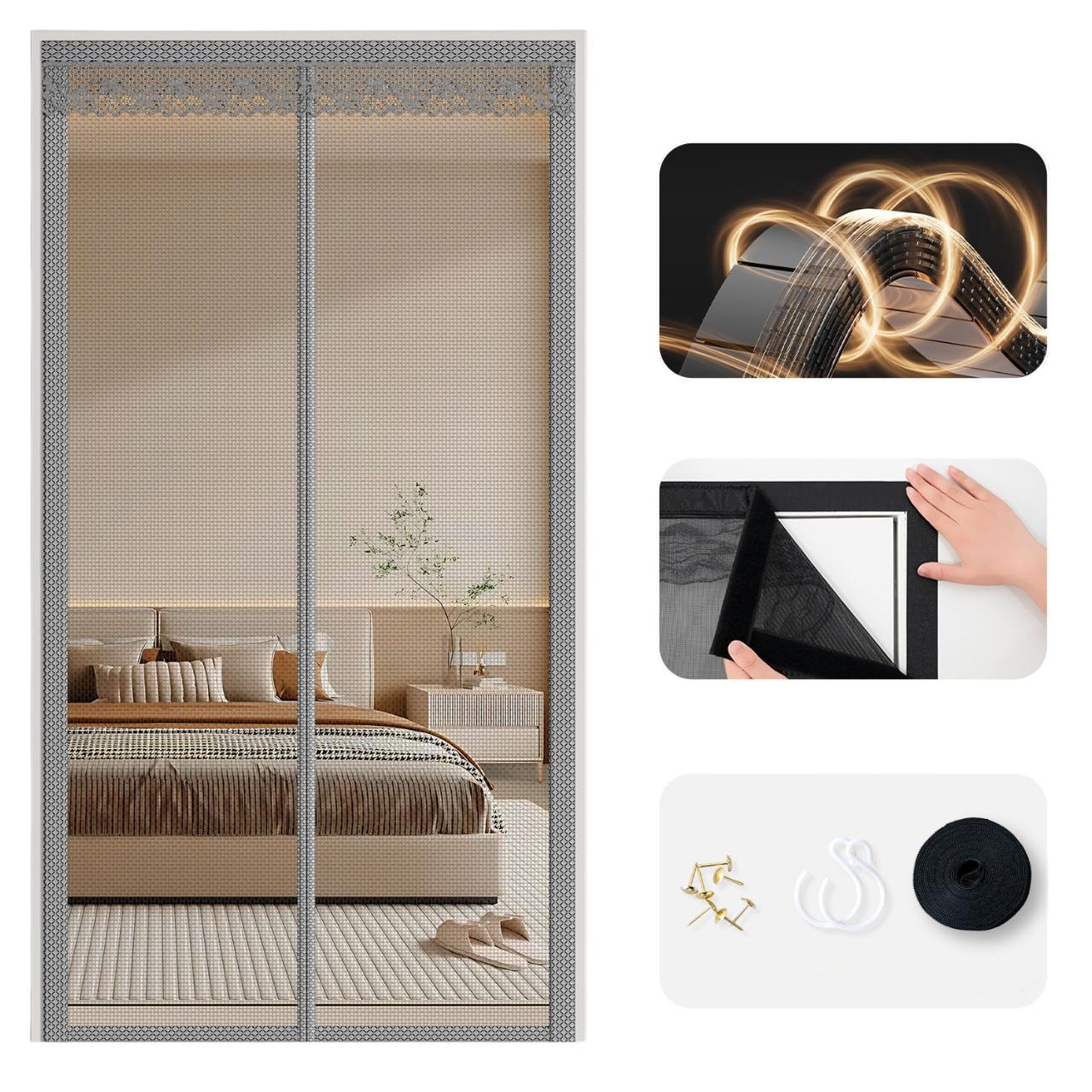 100 x 210cm Anti Mosquito Door Curtain Magnetic Automatic Closing Breathable Mesh Door Screen C
100 x 210cm Anti Mosquito Door Curtain Magnetic Automatic Closing Breathable Mesh Door Screen C