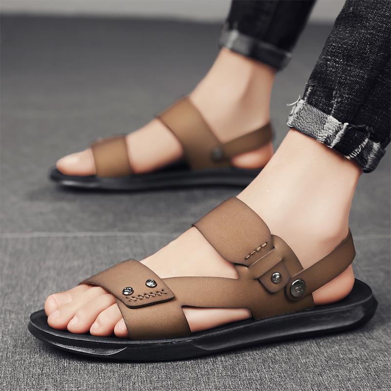 Summer new lightweight and breathable men s leather sandals trendy casual outdoor dual-purpose beach shoes spot sandals 38 коричневый
Summer new lightweight and breathable men s leather sandals trendy casual outdoor dual-purpose beach shoes spot sandals 38 коричневый