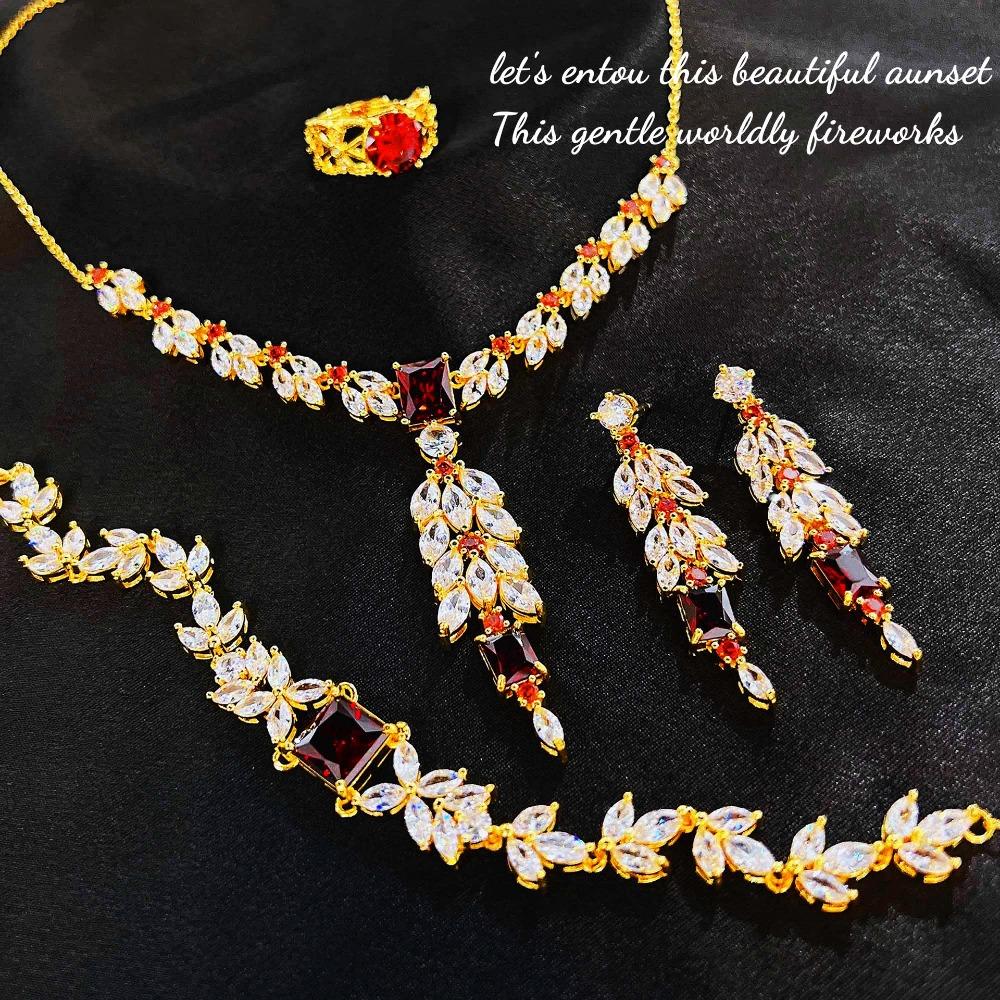 Women Jewelry Set Emerald Necklace Green Fairy Tale Matching Ring Earrings Bracelet High End Design
Women Jewelry Set Emerald Necklace Green Fairy Tale Matching Ring Earrings Bracelet High End Design