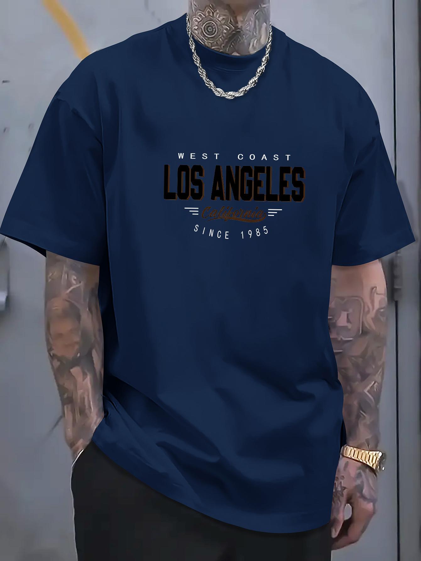 Men s summer 100% cotton fashionable casual sports loose Los Angeles letter pattern printed round neck short sleeved T-shirt top S разноцветный
Men s summer 100% cotton fashionable casual sports loose Los Angeles letter pattern printed round neck short sleeved T-shirt top S разноцветный