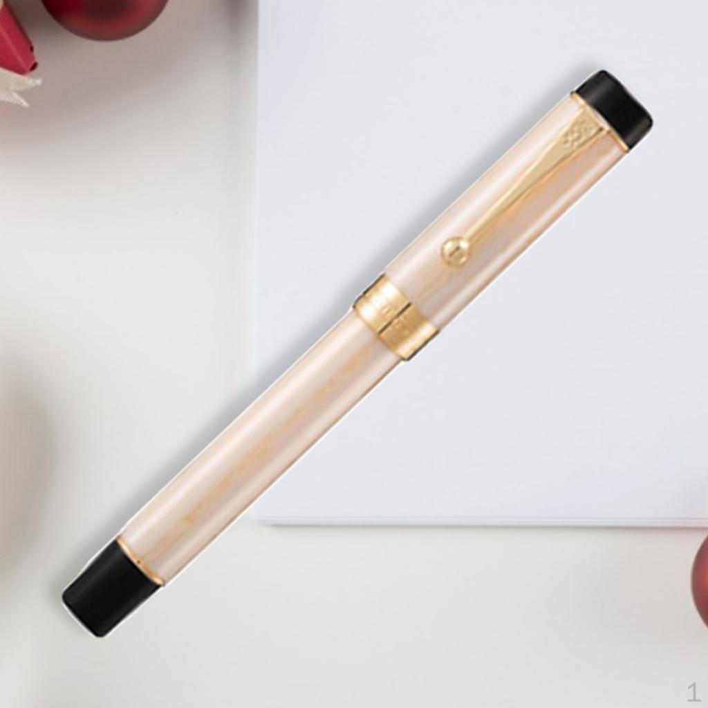 Elegant Acrylic Fountain Pen 0.5mm Businessmen Pens Electroplating Process for School Office Writing White
Elegant Acrylic Fountain Pen 0.5mm Businessmen Pens Electroplating Process for School Office Writing White