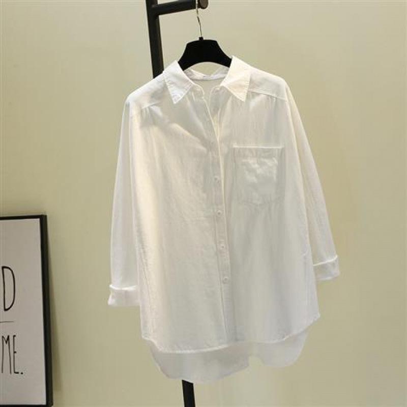 Women s Cotton Spring Shirt: Versatile Medium-Long, High-Grade Solid Color, Korean Artistic Style L 105-120 lbs
Women s Cotton Spring Shirt: Versatile Medium-Long, High-Grade Solid Color, Korean Artistic Style L 105-120 lbs