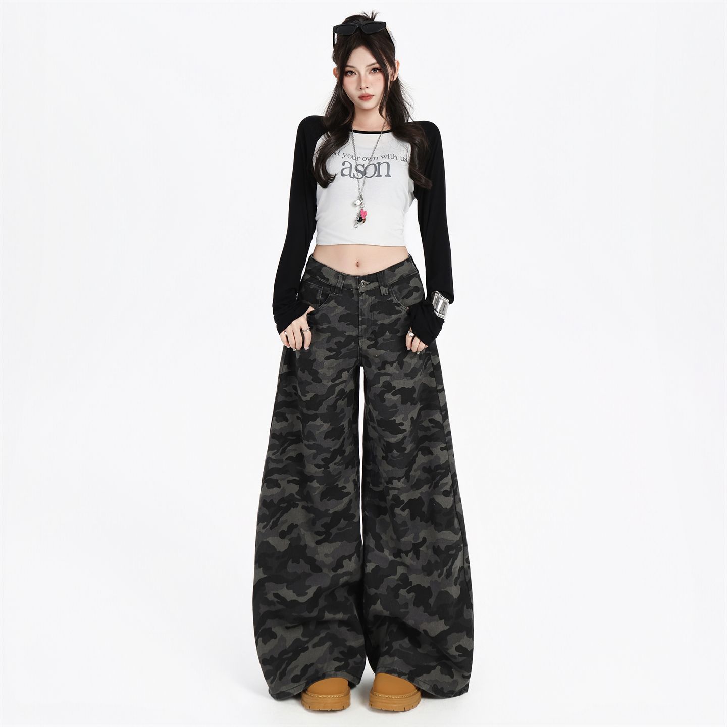 Осень Уличный стиль Камуфляжная рабочая одежда Джинсы из денима Женские с высокой талией Широкие брюки Свободные повседневные брюки Длинные брюки Джинсы для женщин Длинные джинсовые брюки M
Осень Уличный стиль Камуфляжная рабочая одежда Джинсы из денима Женские с высокой талией Широкие брюки Свободные повседневные брюки Длинные брюки Джинсы для женщин Длинные джинсовые брюки M
