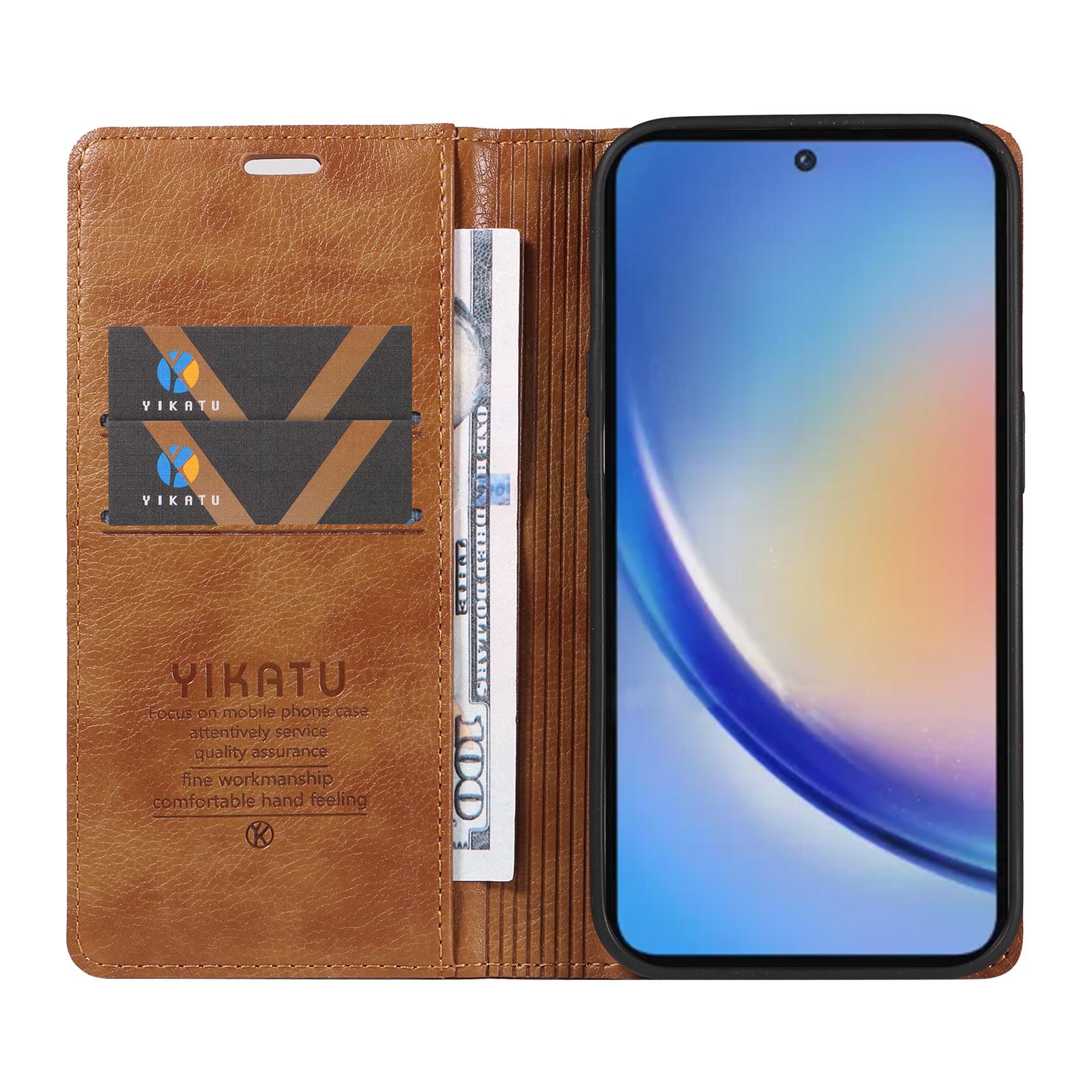 YIKATU YK-006 For Samsung Galaxy A35 5G Cell Phone Case Drop Resistant PU Leather+TPU Wallet Cover Red
YIKATU YK-006 For Samsung Galaxy A35 5G Cell Phone Case Drop Resistant PU Leather+TPU Wallet Cover Red