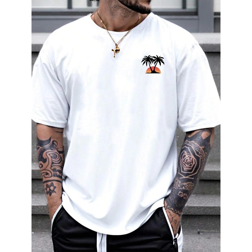 Men s Summer Cotton Fashionable Casual Loose Sports Coconut Tree and Sunset Pattern Printed Round Neck Short Sleeved T-shirt XXL
Men s Summer Cotton Fashionable Casual Loose Sports Coconut Tree and Sunset Pattern Printed Round Neck Short Sleeved T-shirt XXL