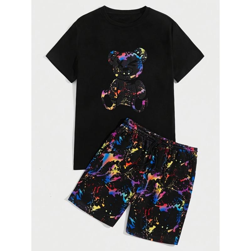 Men s knitted reflective bear print round neck T-shirt & drawstring pants 2-piece set XL
Men s knitted reflective bear print round neck T-shirt & drawstring pants 2-piece set XL