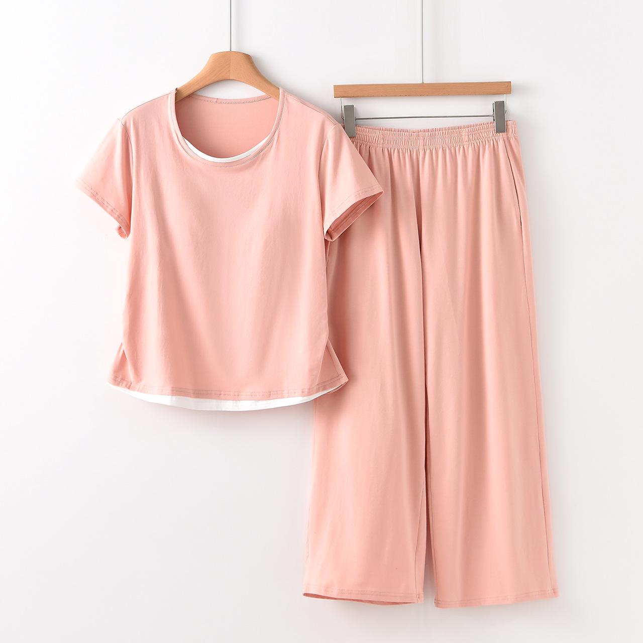 2026 Ultra-Soft Women s Summer Pajamas with Built-in Bra Pads, Short Sleeve & Long Pants, Fake Two-Piece Design XL
2026 Ultra-Soft Women s Summer Pajamas with Built-in Bra Pads, Short Sleeve & Long Pants, Fake Two-Piece Design XL