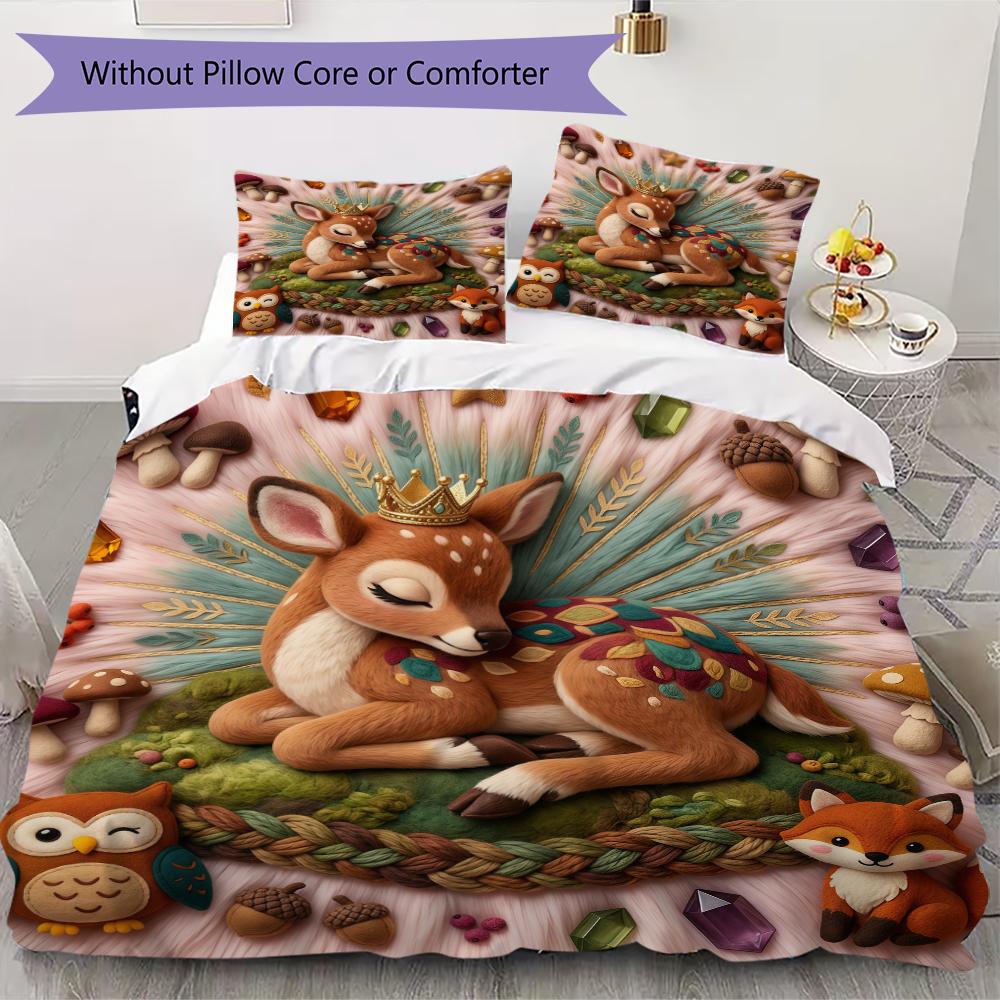 Cute animals Pattern Bedding uilt Set uilt Cover Pillowcase Home Decoration Birthday Gift (1 * duvet cover + 32 * pillowcase without core) 135x200cm
Cute animals Pattern Bedding uilt Set uilt Cover Pillowcase Home Decoration Birthday Gift (1 * duvet cover + 32 * pillowcase without core) 135x200cm
