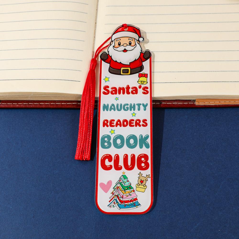 Christmas Bookmarks Acrylic Tassel Bookmark Gift Cute Santa Claus Motivational Phrases BookMarker Page Clips Reading Accessories
Christmas Bookmarks Acrylic Tassel Bookmark Gift Cute Santa Claus Motivational Phrases BookMarker Page Clips Reading Accessories