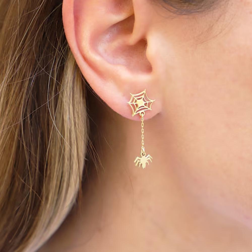 Spider Web Animal Pendant Stud Earrings For Women Punk Unique Silver Color Long Chain Dangle Earring Halloween Jewelry золотий
Spider Web Animal Pendant Stud Earrings For Women Punk Unique Silver Color Long Chain Dangle Earring Halloween Jewelry золотий