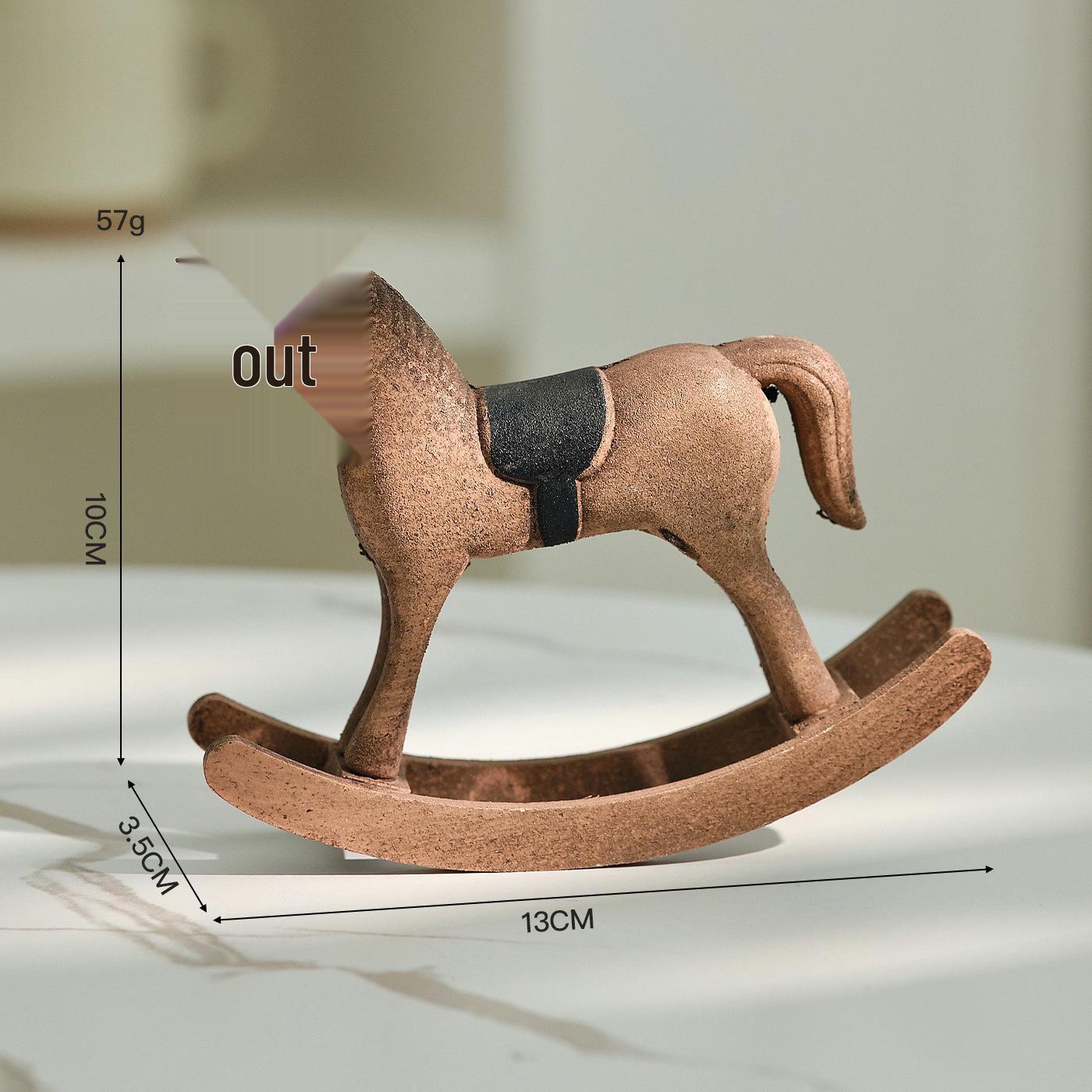 Retro Porcelain Rocking Horse Ornament: Wooden Carved Decoration for Living Room, Bedroom, or Entrance Tabletop.
Retro Porcelain Rocking Horse Ornament: Wooden Carved Decoration for Living Room, Bedroom, or Entrance Tabletop.