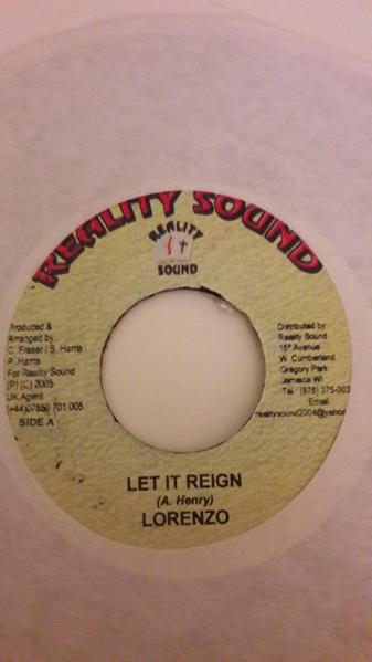 7inch Record LORENZO - Let It Reign NONE Reality Sound 2005 Jamaica Reggae, Ska & Dub Used
7inch Record LORENZO - Let It Reign NONE Reality Sound 2005 Jamaica Reggae, Ska & Dub Used