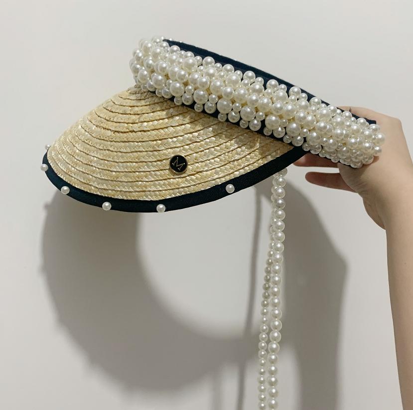 100% Handmade Customize Pearl Empty Top Visor Women Spring Summer New Design Straw Sun Hats Beach Caps for Female High Quality
100% Handmade Customize Pearl Empty Top Visor Women Spring Summer New Design Straw Sun Hats Beach Caps for Female High Quality