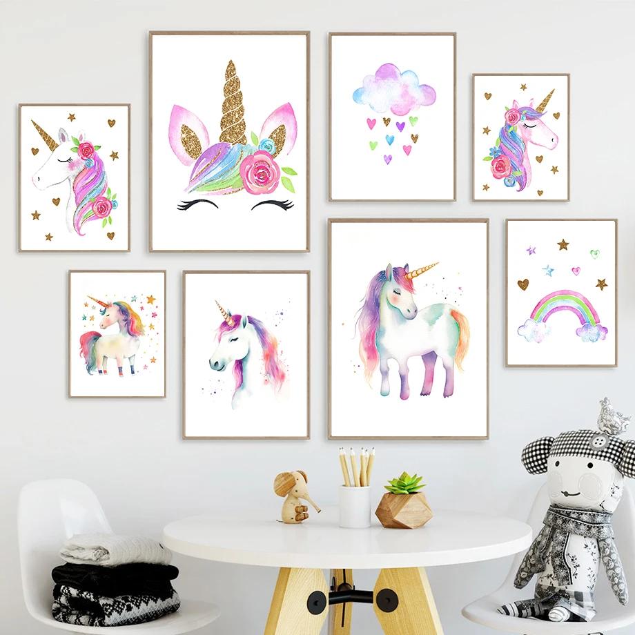 Star Love Colorful Unicorns Rain Of Love Rainbow Watercolour Wall Art Canvas Painting Nordic Poster for Girls Kindergarten Deco 21cm×30cm NoFrame
Star Love Colorful Unicorns Rain Of Love Rainbow Watercolour Wall Art Canvas Painting Nordic Poster for Girls Kindergarten Deco 21cm×30cm NoFrame