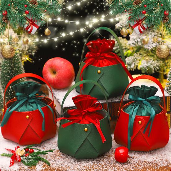 Christmas Gift Bag with Handle Present Packaging Lovely Red/Green Basket Reusable Portable Soft Candy Bag
Christmas Gift Bag with Handle Present Packaging Lovely Red/Green Basket Reusable Portable Soft Candy Bag
