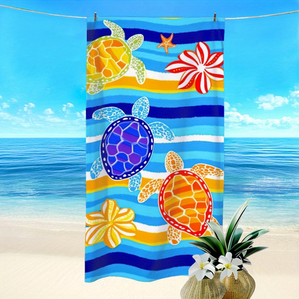 Striped Turtle Print Microfiber Towel, Extra Large Quick Dry Soft with Pocket for Travel W30*H60(CM)
Striped Turtle Print Microfiber Towel, Extra Large Quick Dry Soft with Pocket for Travel W30*H60(CM)
