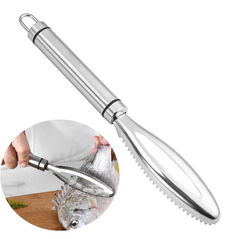 Practical Fish Scale Remover, Plastic Fruit and Vegetable Peeler, Descaling and Cleaning Scraper with Accessories, Folding Knife срібний
Practical Fish Scale Remover, Plastic Fruit and Vegetable Peeler, Descaling and Cleaning Scraper with Accessories, Folding Knife срібний