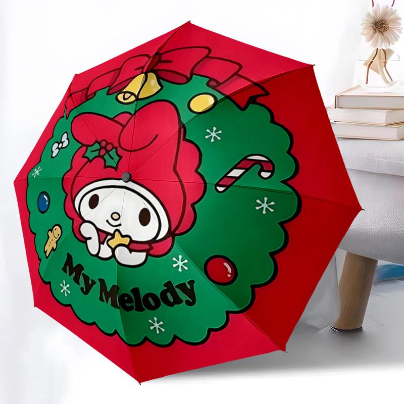 1pc My Melody Christmas Wreath Design Automatic Folding Umbrella - Portable 3-Fold Design with 8-Bone Iron Frame, Perfect Holiday Gift for Fans, Trave
1pc My Melody Christmas Wreath Design Automatic Folding Umbrella - Portable 3-Fold Design with 8-Bone Iron Frame, Perfect Holiday Gift for Fans, Trave