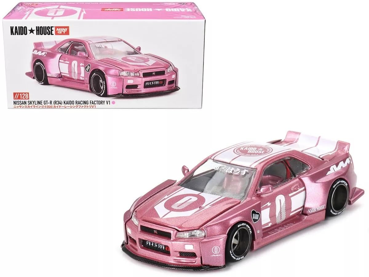 True Scale Miniature Model Car Nissan Skyline Kaido Racing Factory V1 Pink Diecast Model Car Kaido House KHMG128 GT-R (R34) 1/64 рожевий
True Scale Miniature Model Car Nissan Skyline Kaido Racing Factory V1 Pink Diecast Model Car Kaido House KHMG128 GT-R (R34) 1/64 рожевий
