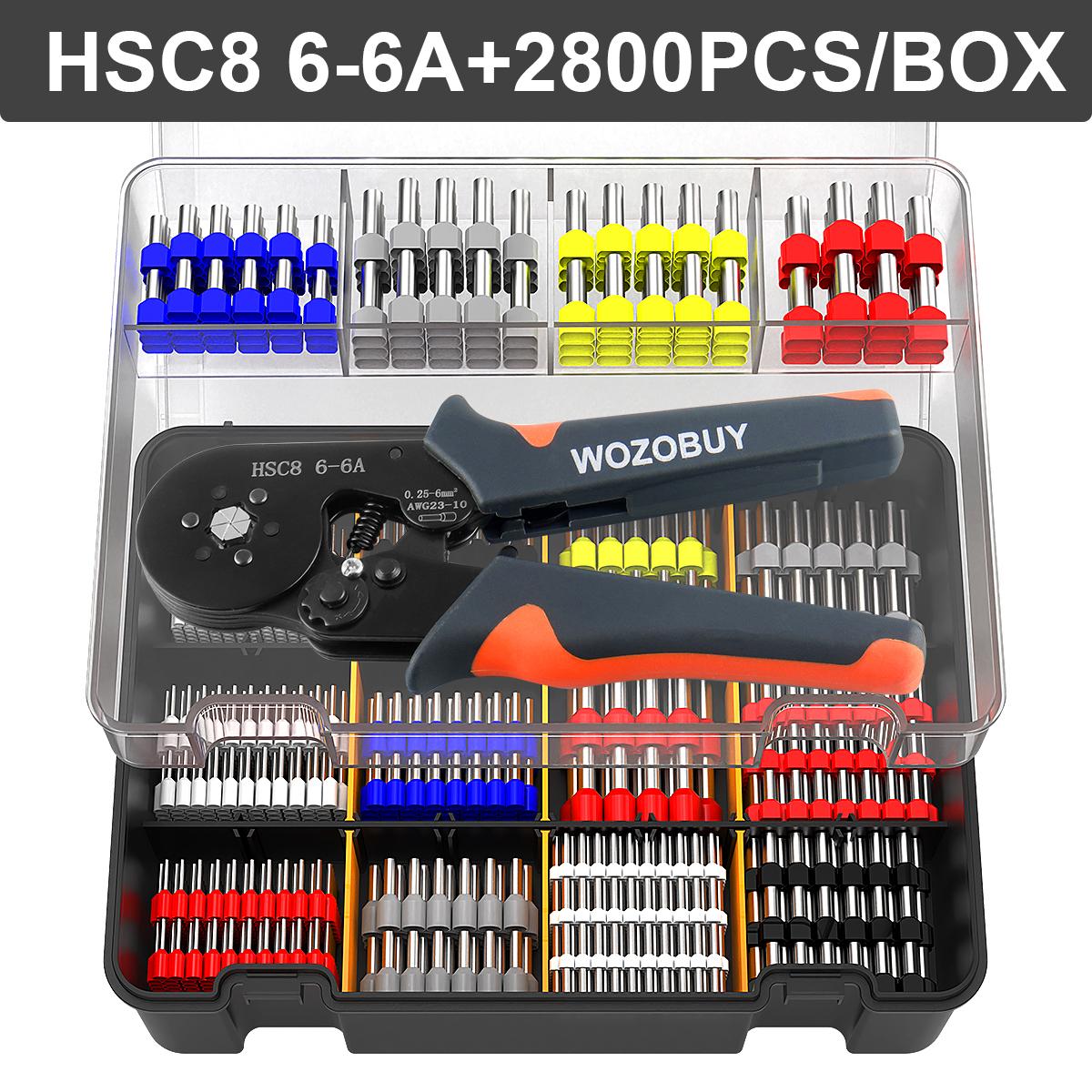 Набор инструментов для обжима наконечников WOZOBUY, клещи для обжима наконечников VXC9 16-6N /HSC8 6-4A/6-6A с 2800 шт. клемм для концов проводов
Набор инструментов для обжима наконечников WOZOBUY, клещи для обжима наконечников VXC9 16-6N /HSC8 6-4A/6-6A с 2800 шт. клемм для концов проводов