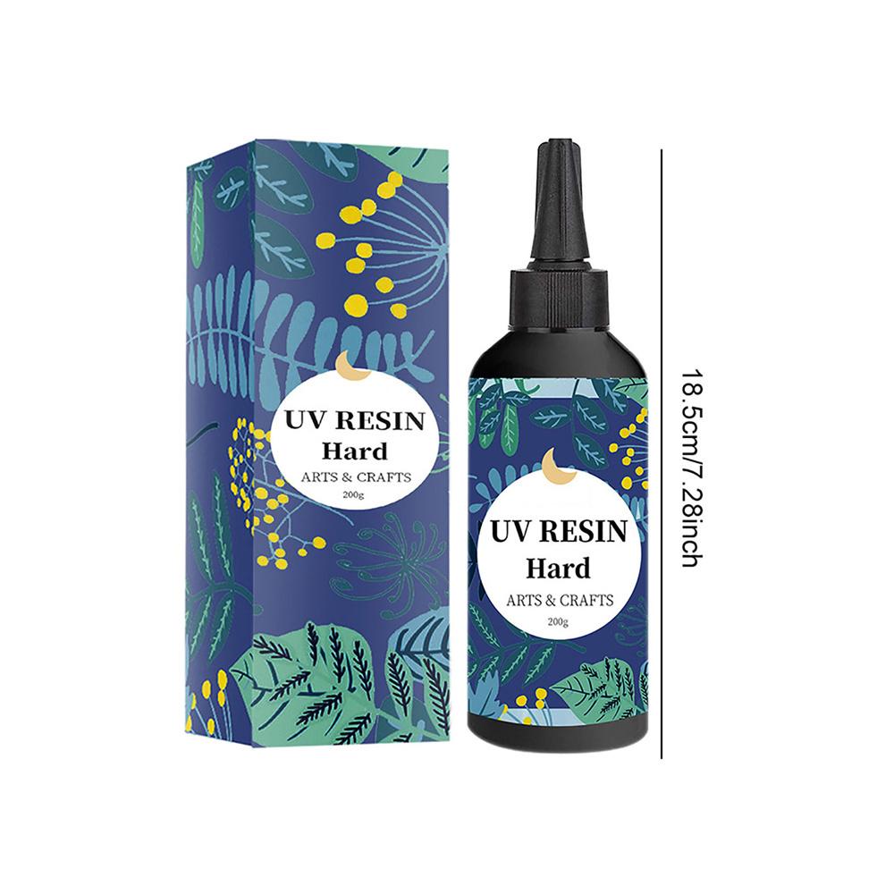 Transparent UV Glue Epoxy Resin Glue Hard Type Glue Craft Decoration Tool for DIY Resin Art 200g
Transparent UV Glue Epoxy Resin Glue Hard Type Glue Craft Decoration Tool for DIY Resin Art 200g