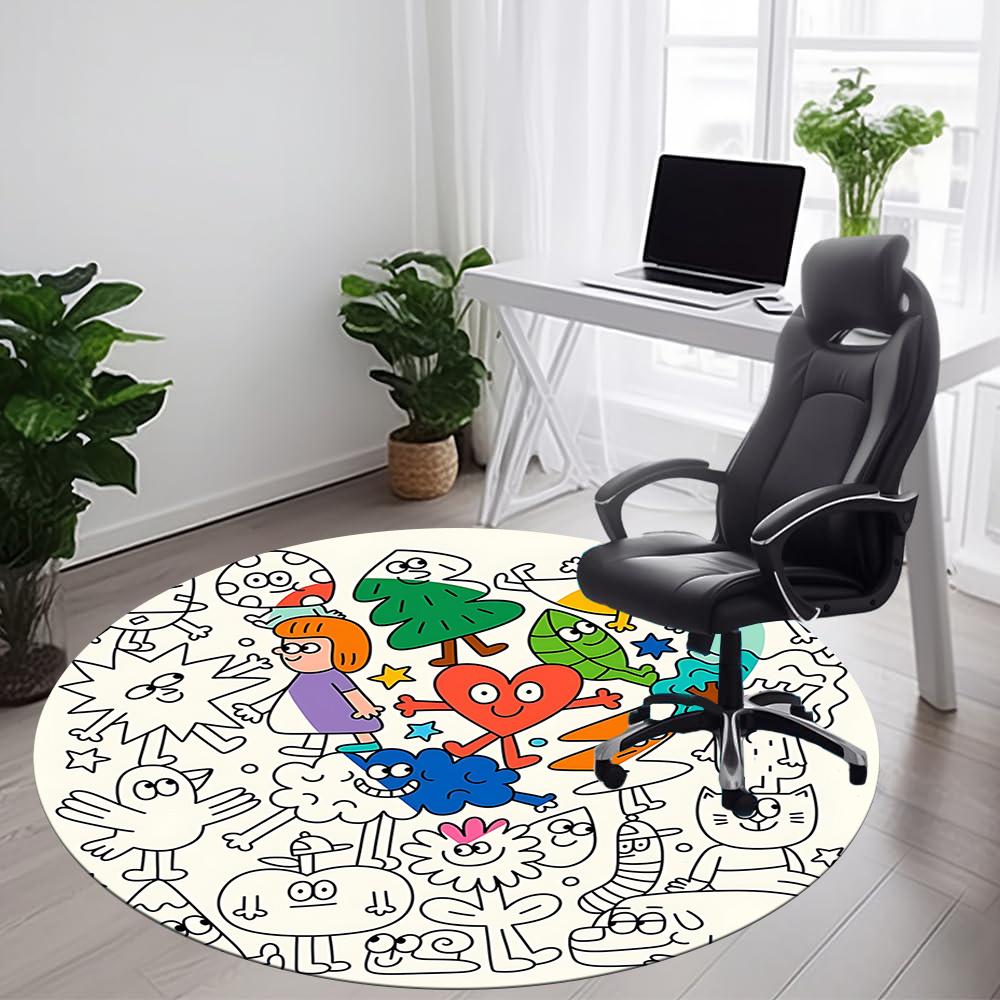 1pc Fantasy Illustration Creatures Office Round Area Rug, Indoor Mat Suitable ForOffice, Under Office Chairs Bedroom Living Room Home Decor, Room Deco 80cm by 80cm
1pc Fantasy Illustration Creatures Office Round Area Rug, Indoor Mat Suitable ForOffice, Under Office Chairs Bedroom Living Room Home Decor, Room Deco 80cm by 80cm