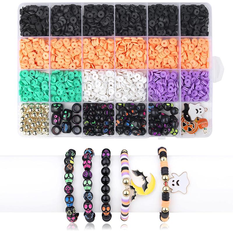 Halloween Clay Beads Kit Friendship Black Letter Bracelet Making Kit with Varieties of Charms for Jewelry Making DIY Crafts
Halloween Clay Beads Kit Friendship Black Letter Bracelet Making Kit with Varieties of Charms for Jewelry Making DIY Crafts