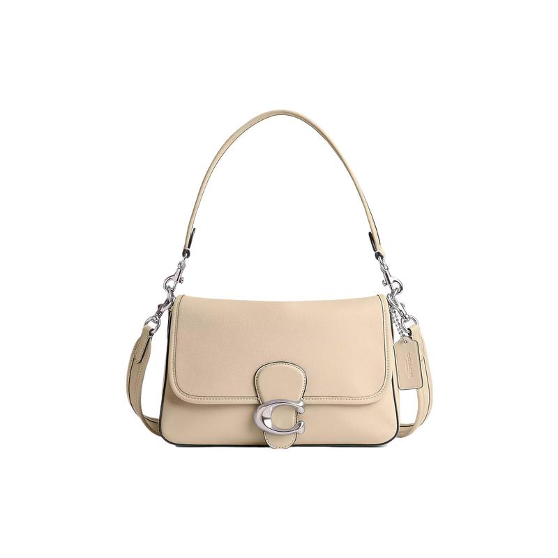 COACH Soft Tabby 26 solid color quilted stripe logo zipper bag cow leather hand shoulder bag medium size women s ivory коричневий
COACH Soft Tabby 26 solid color quilted stripe logo zipper bag cow leather hand shoulder bag medium size women s ivory коричневий