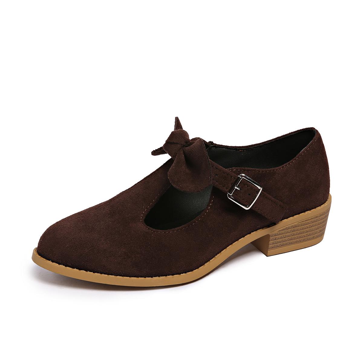 T-strap student shoes round head flat spring and autumn shoes 1 43 темно-коричневого кольору
T-strap student shoes round head flat spring and autumn shoes 1 43 темно-коричневого кольору