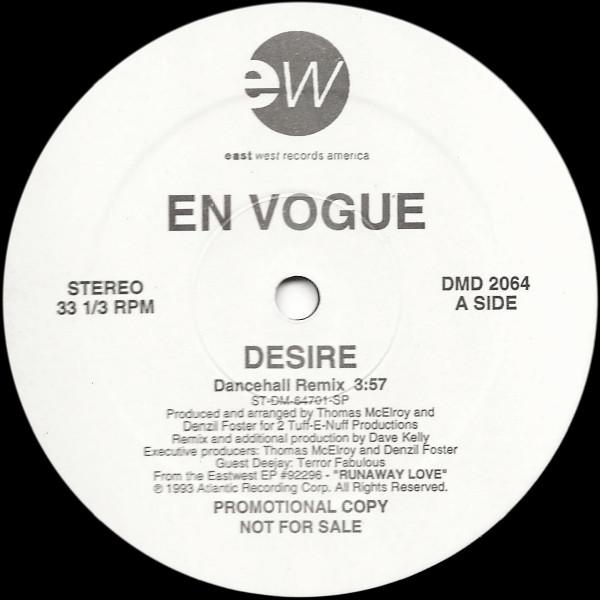 12inch Record EN VOGUE - Desire (Dancehall Remix) DMD2064 EastWest Record 1993 US Reggae, Ska & Dub Used
12inch Record EN VOGUE - Desire (Dancehall Remix) DMD2064 EastWest Record 1993 US Reggae, Ska & Dub Used