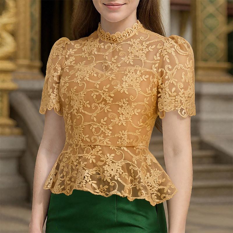 ZANZEA Женская летняя повседневная блузка с круглым вырезом, коротким рукавом и кружевной вставкой в стиле пэчворк 4XL
ZANZEA Женская летняя повседневная блузка с круглым вырезом, коротким рукавом и кружевной вставкой в стиле пэчворк 4XL