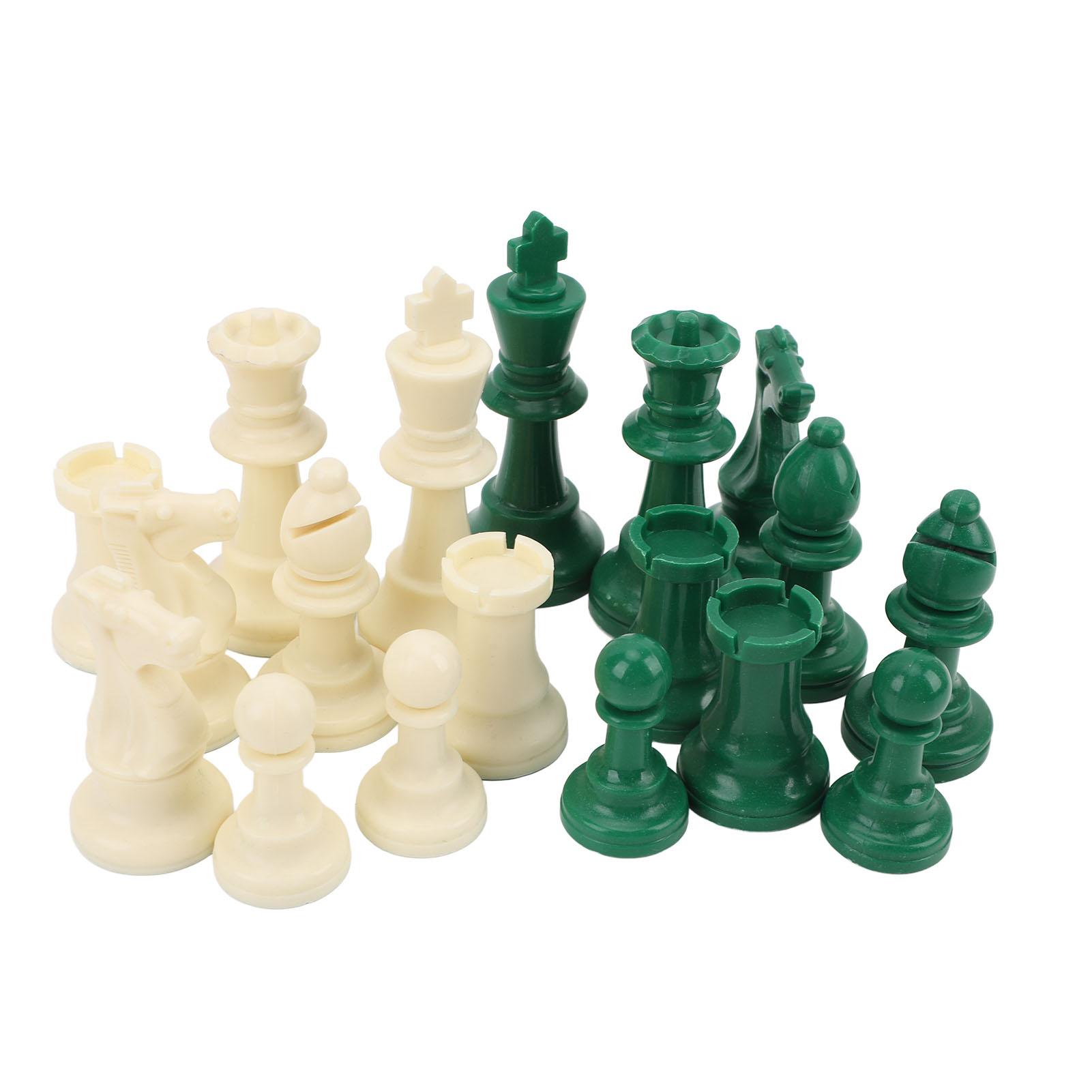 32PCS International Chess Pieces Green and White Chess Figures Felt Bottom Plastic Chess Figurine Piece Set
32PCS International Chess Pieces Green and White Chess Figures Felt Bottom Plastic Chess Figurine Piece Set