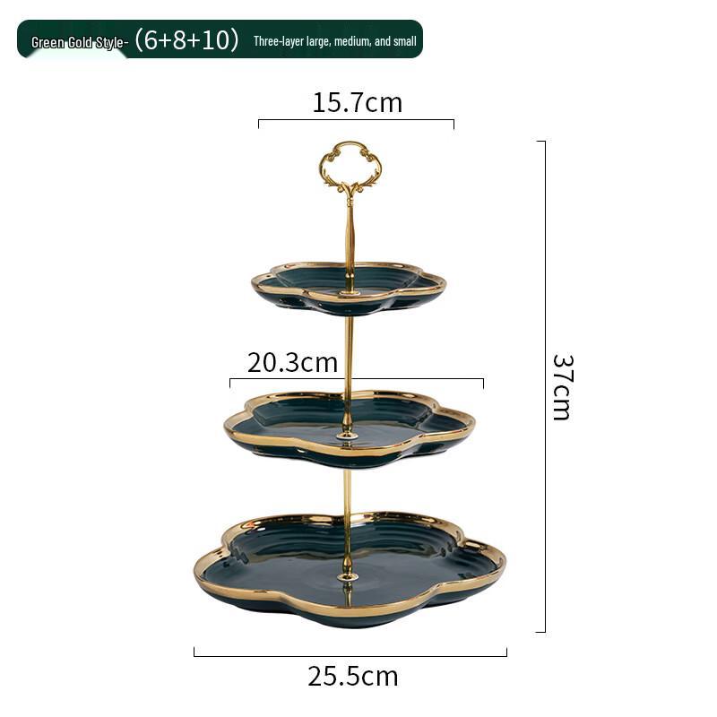 Ruhan Three-Tier Ceramic Plum Blossom Fruit Plate
Ruhan Three-Tier Ceramic Plum Blossom Fruit Plate