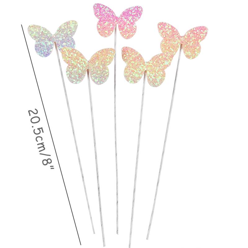 5/10pcs Glitter Gradient Sequise Butterfly cake topper Princess Girl Wedding Happy Birthday Party Decor Dessert Cake Decor
5/10pcs Glitter Gradient Sequise Butterfly cake topper Princess Girl Wedding Happy Birthday Party Decor Dessert Cake Decor