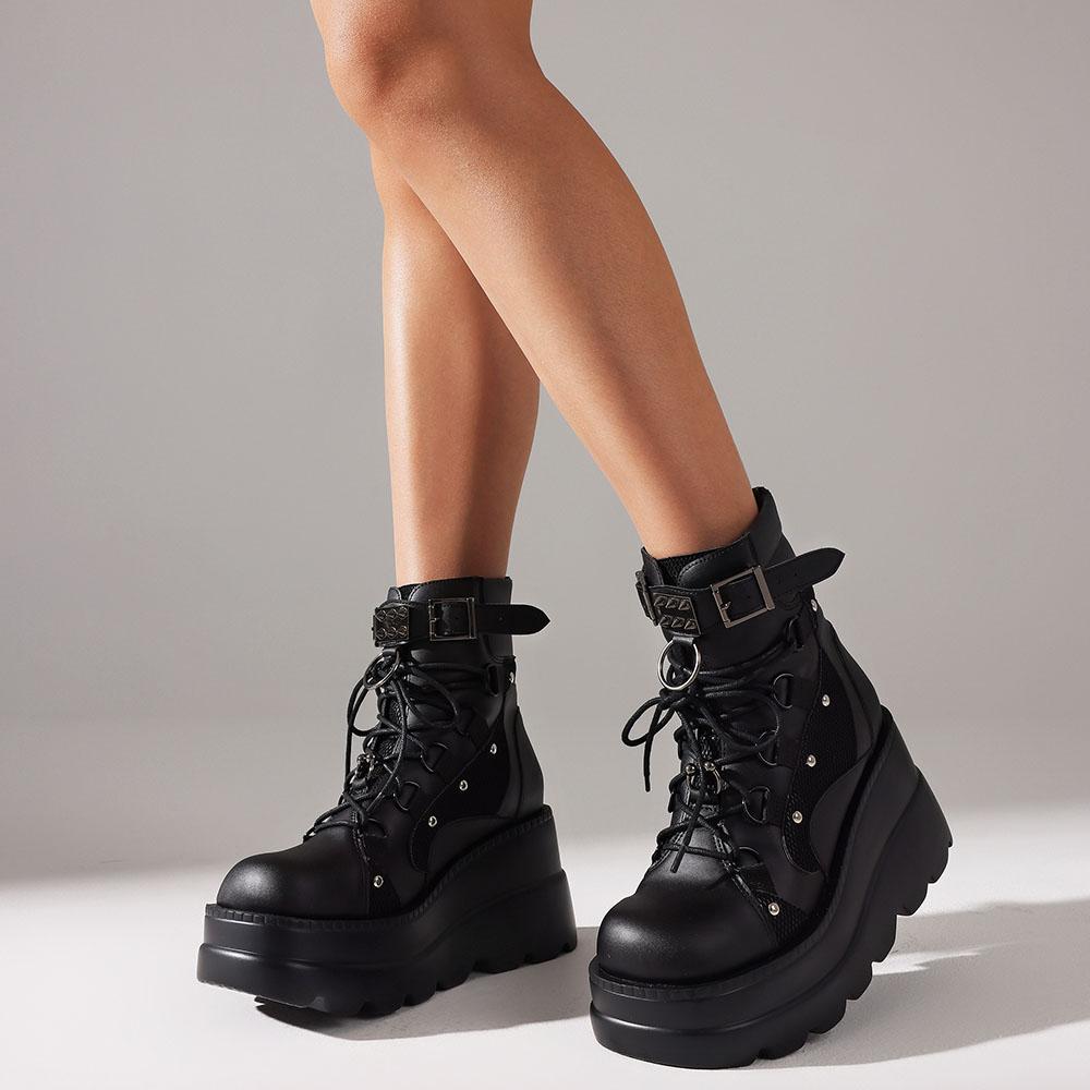 Ботильоны DoraTasia в стиле панк, на платформе, с застежкой-молнией сзади, с круглым носком, на шнуровке, на массивном каблуке, разноцветные мотоциклетные ботинки 43
Ботильоны DoraTasia в стиле панк, на платформе, с застежкой-молнией сзади, с круглым носком, на шнуровке, на массивном каблуке, разноцветные мотоциклетные ботинки 43