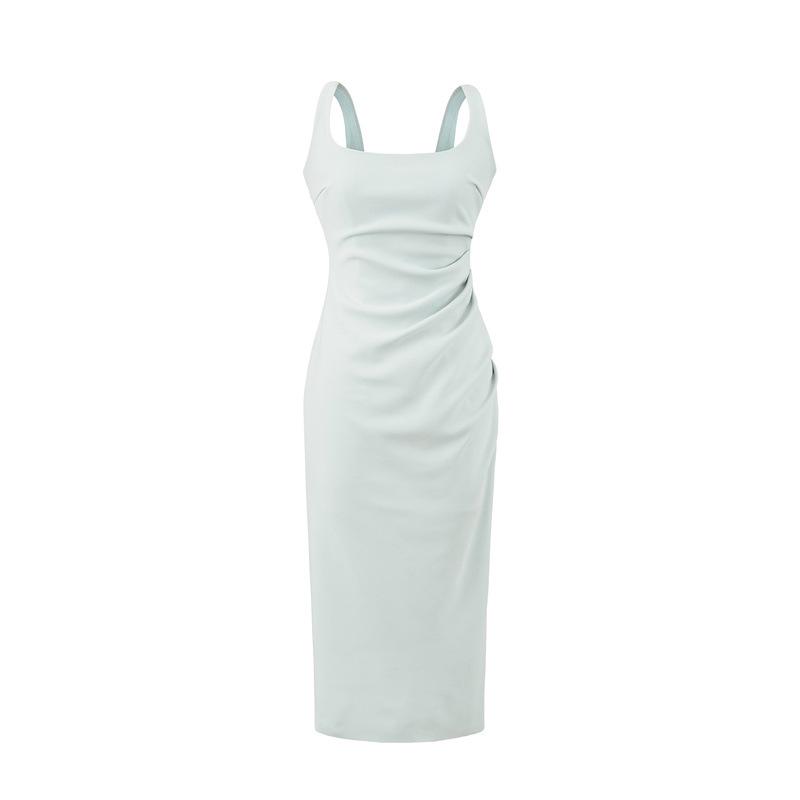 Elegant Square Neck Slim Fit Pleated Waist Bodycon Dress Large синій
Elegant Square Neck Slim Fit Pleated Waist Bodycon Dress Large синій