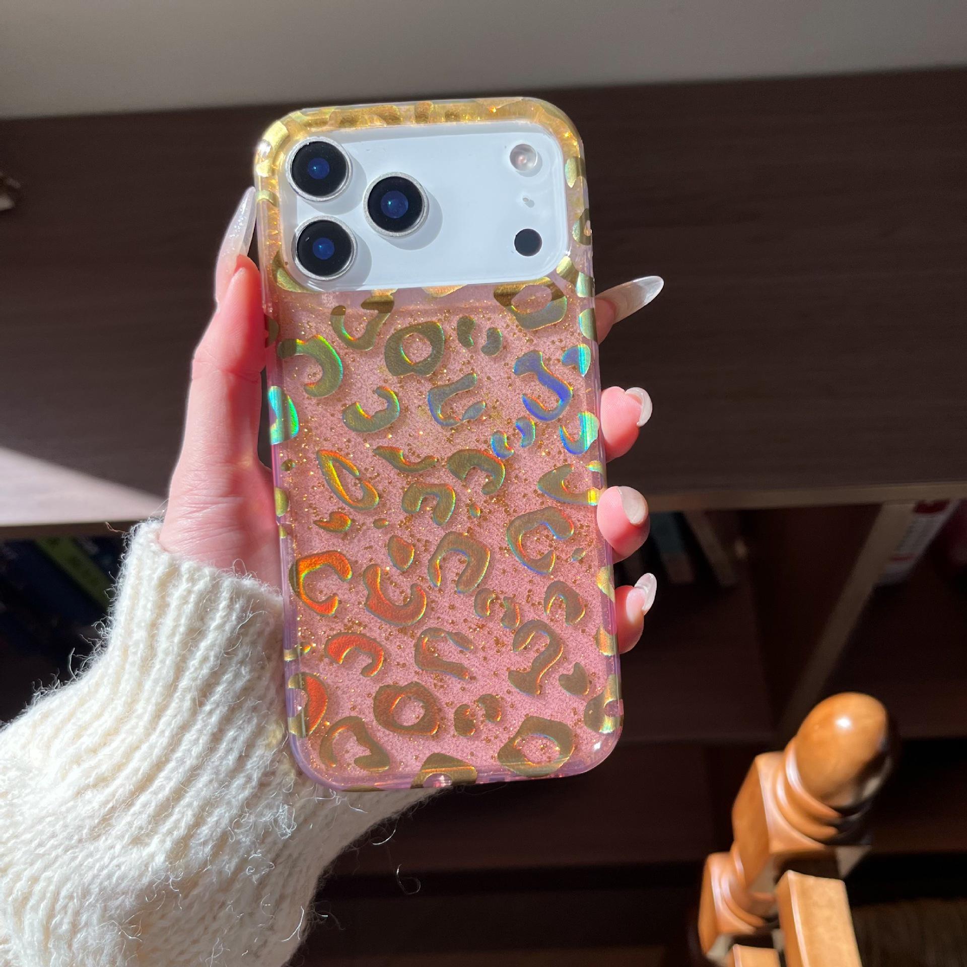 Gold Foil Pink Leopard Print Case for iPhone 16 Pro Max/17, Full Coverage 15
Gold Foil Pink Leopard Print Case for iPhone 16 Pro Max/17, Full Coverage 15