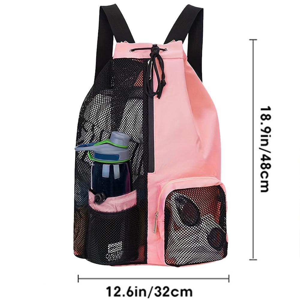 Sports Backpacks Drawstring Beach Storage Backpacks Swim Bag Mesh Pack with Wet Pocket for Swimming Gym Workout Gear рожевий
Sports Backpacks Drawstring Beach Storage Backpacks Swim Bag Mesh Pack with Wet Pocket for Swimming Gym Workout Gear рожевий