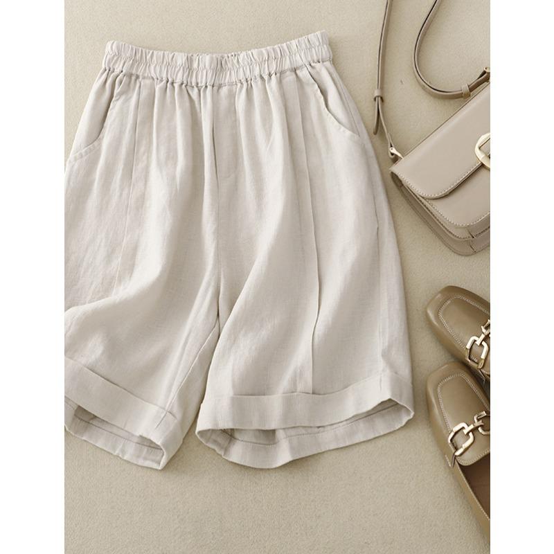 Real shot summer new cotton and linen literary large size thin elastic waist loose A-shaped wide-leg shorts women 2XL Лляний
Real shot summer new cotton and linen literary large size thin elastic waist loose A-shaped wide-leg shorts women 2XL Лляний