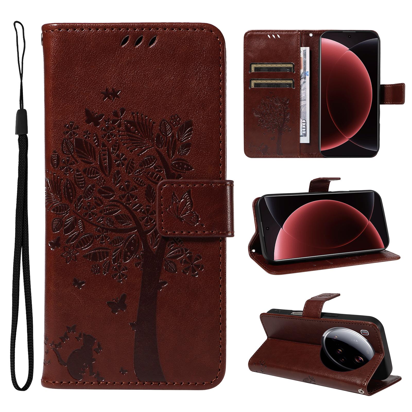 For Xiaomi 15 Ultra Phone Case with Stand Cat Tree Pattern Leather Wallet Mobile Cover Coffee
For Xiaomi 15 Ultra Phone Case with Stand Cat Tree Pattern Leather Wallet Mobile Cover Coffee